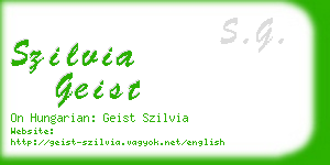 szilvia geist business card